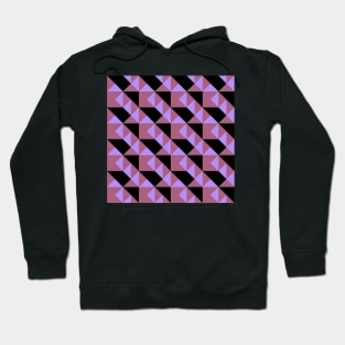 ’Zangles’ - in Dusky Pink and Lilac on a Black base Hoodie